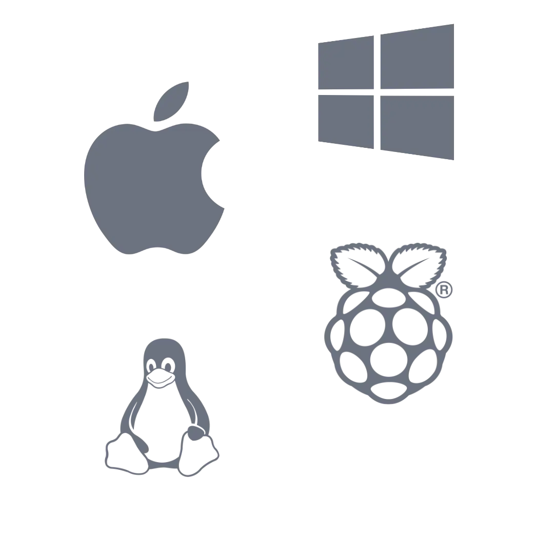 For Windows, MacOS, Raspberry Pi and Linux
